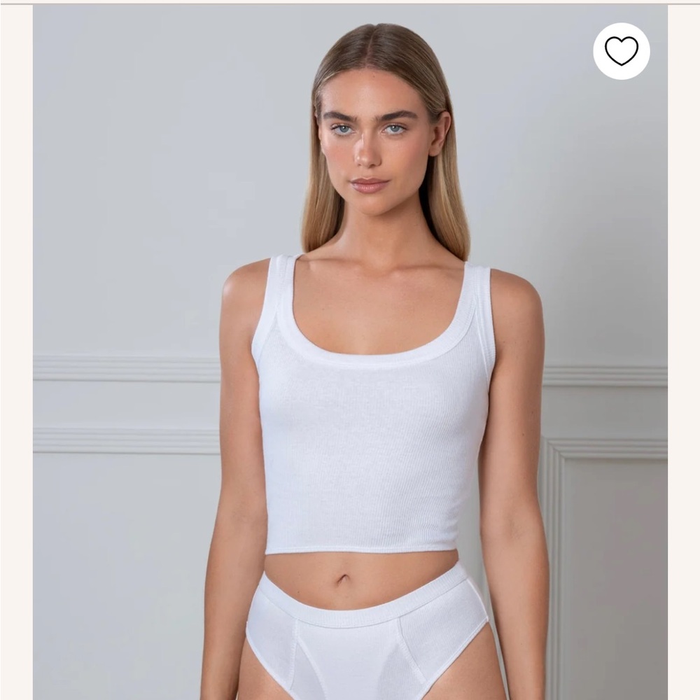 Gooseberry intimates Les girls rib tank white
